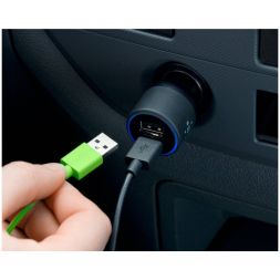 Автомобильное зарядное USB устройство Belkin (2 порта, 2.1А, кабель Micro USB)