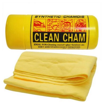 Салфетка для протирки автомобиля впитывающая замша Clean Cham (в тубе), 43x32 см.