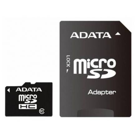 Карта памяти ADATA microSDHC 16 Gb Class 10 + SD adapter